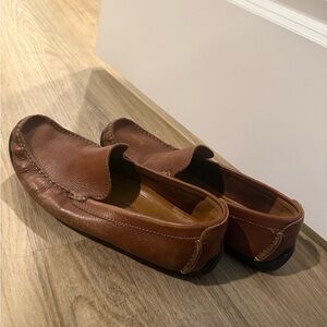 Clarks Brown Leather Slip-On Driving Moccasins